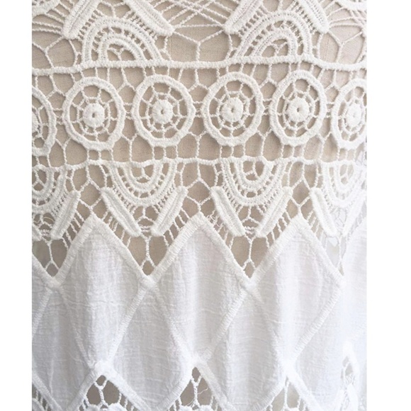 NEW Ivory Cotton Coverup Tunic Boho Swim  NWT S  L - Picture 5 of 8